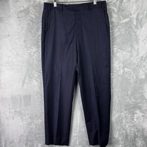 Zanella Todd Navy Wool Dress Pants Men's 32x30 Made in Italy Slacks*